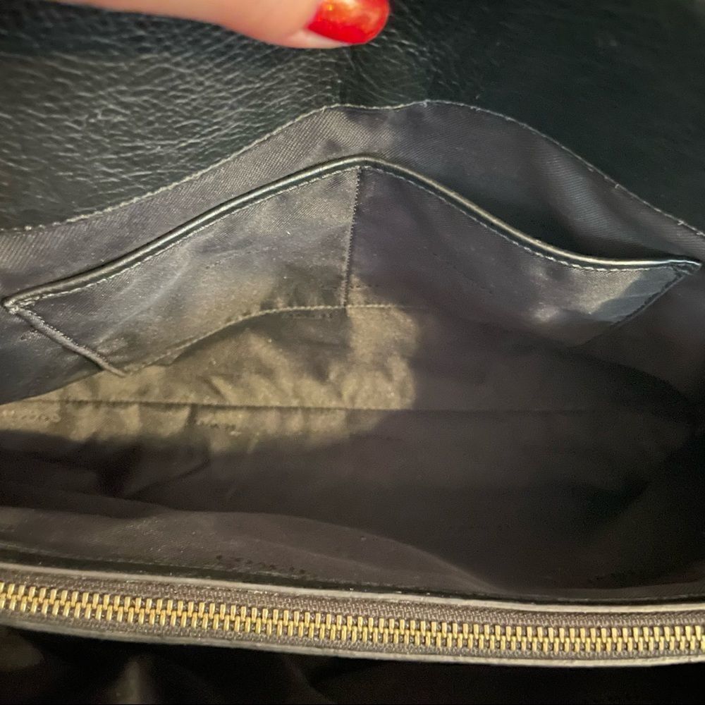 Coach Mercer Calfhair Satchel 38357 Black Scattered Leaf - Picture 8 of 12